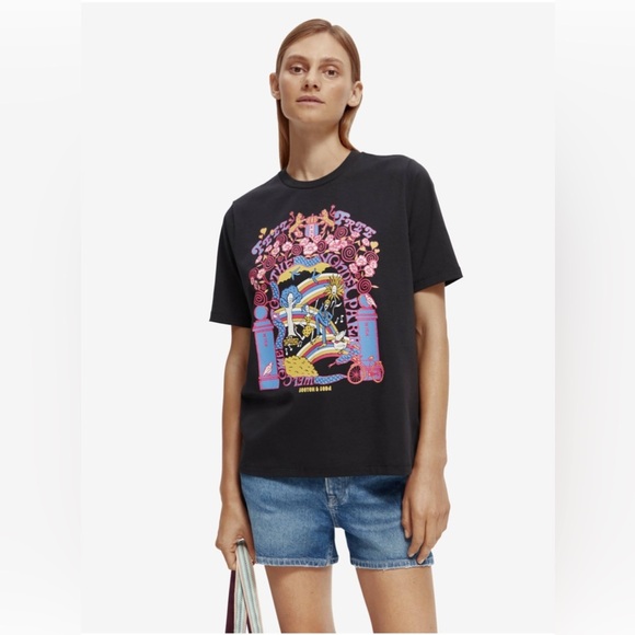 Scotch & Soda Vondelpark Relaxed Fit Graphic Tee - Size L - Picture 3 of 8